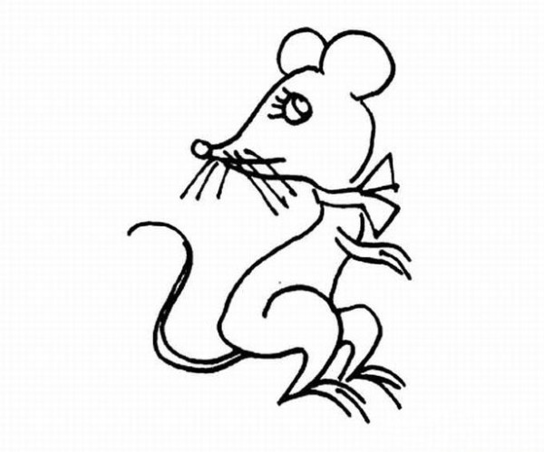 Beautiful little mouse simple strokes