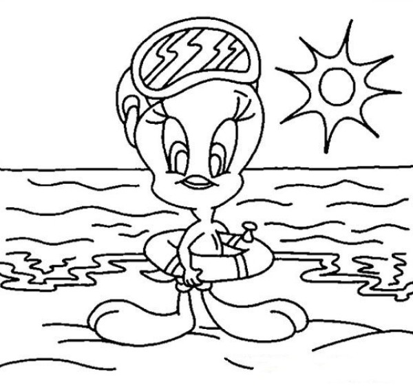 Cartoon duck simple drawing picture