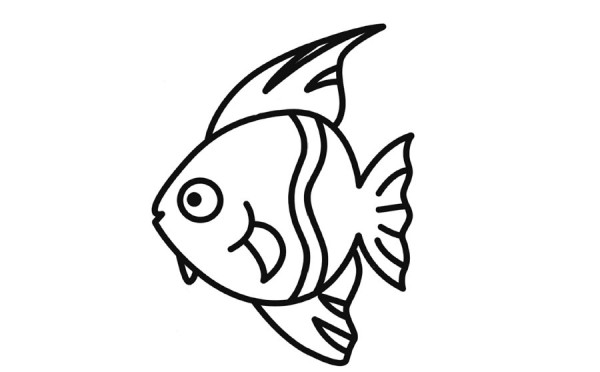 Simple drawing of swallow fish