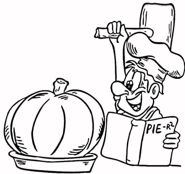 Chef making pumpkin pie