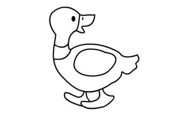 How to draw a duck with simple strokes for children