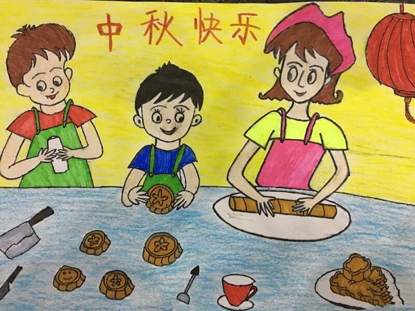 Come on, dad, mom will teach us how to make mooncakes!