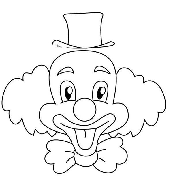 Clown avatar simple drawing picture