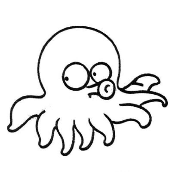 Intermediate Simple Drawing Octopus