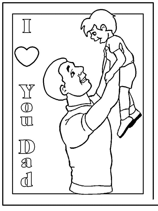 Fathers Day simple drawing material I love you dad