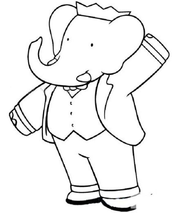 Mr. Elephants simple drawing