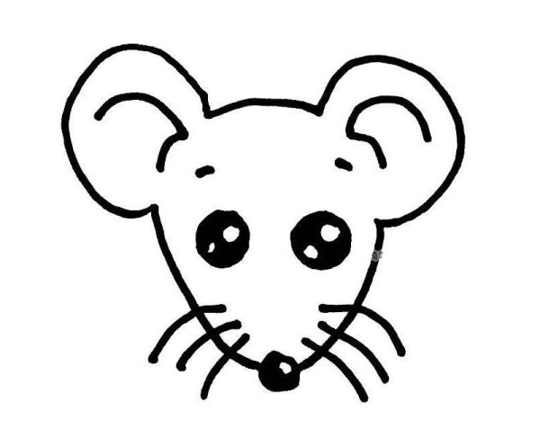 Cute little mouse simple strokes