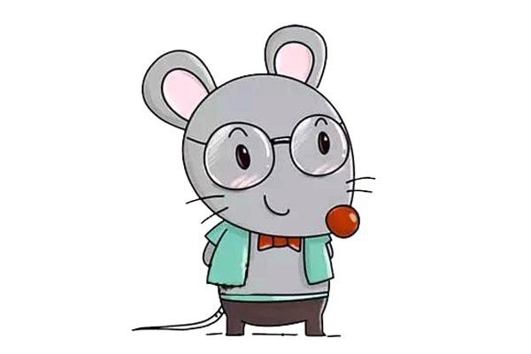 little mouse wearing glasses