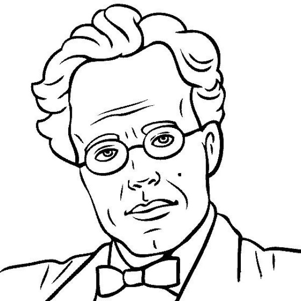 Pictures of historical figures Gustav Mahlers simple drawing portrait