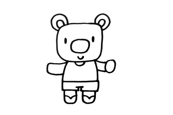 How to draw a cartoon bear