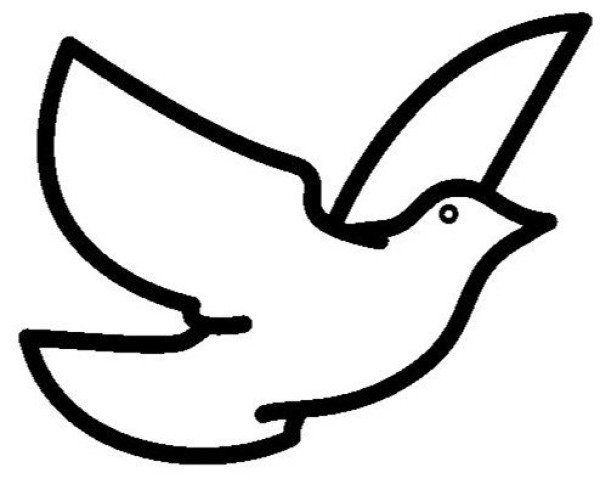 Some pictures of simple drawings of doves of peace