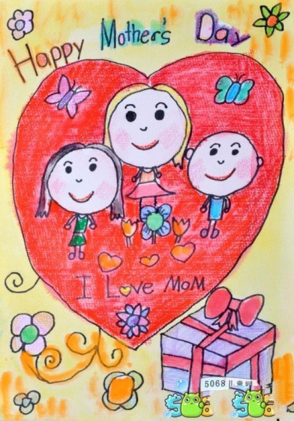 Beautiful time with mom Mothers Day drawing picture sharing