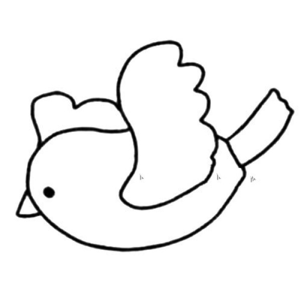 Q version animal simple drawing bird