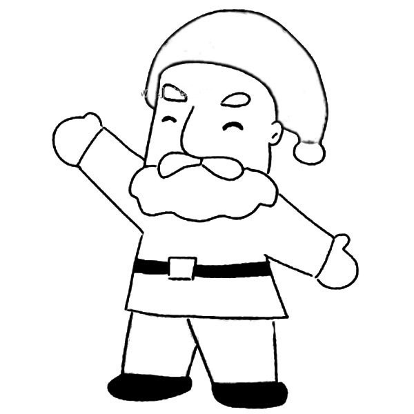 Simple drawing pictures of various images of Santa Claus