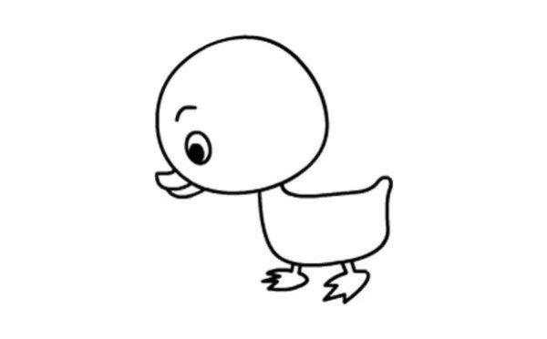 How to draw a little duck with simple strokes