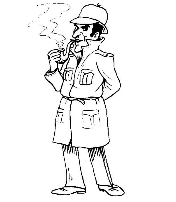 Detective simple drawing picture