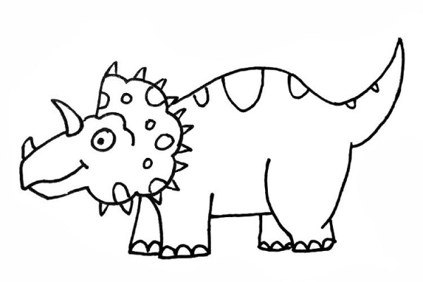 Cute Cartoon Dinosaur Simple Drawing Picture