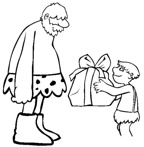 Fathers Day Pictures Caveman Dad Simple Drawing