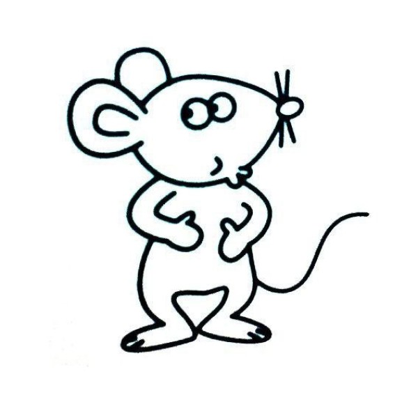 Simple strokes of the twelve zodiac signs rat