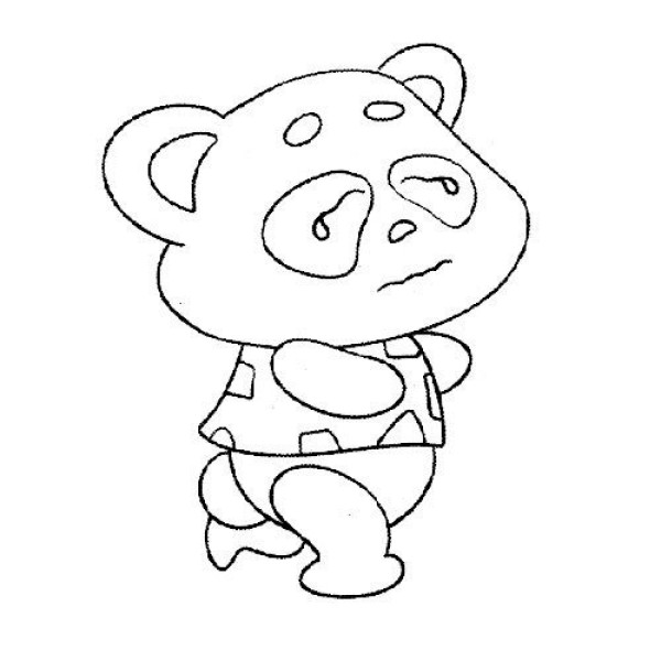 Cute and cute giant panda simple drawing pictures