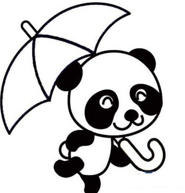 Cute Panda Simple Drawing