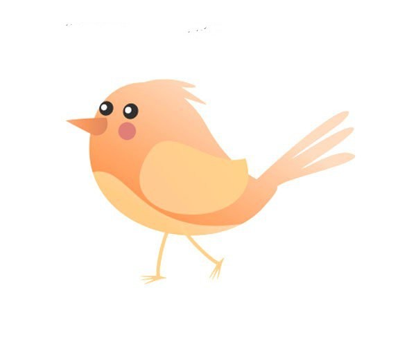 A set of simple and beautiful simple drawing pictures of colorful birds