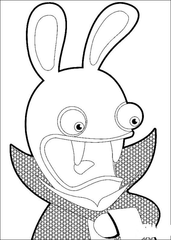 Crazy Rabbit Simple Drawing Picture