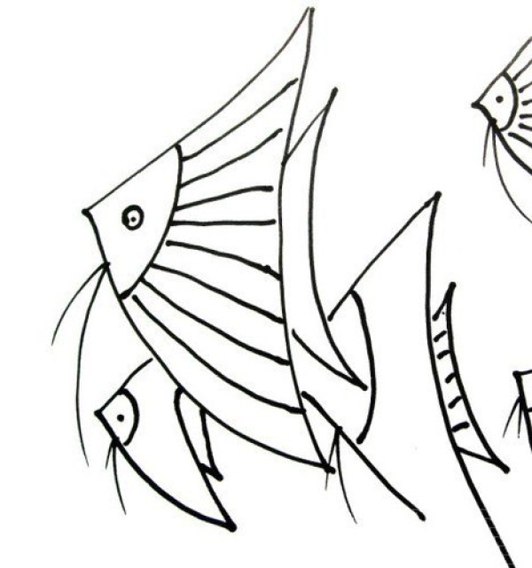 How to draw swallow fish in simple strokes