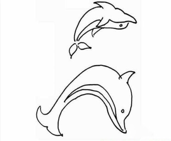 Simple strokes of dolphins