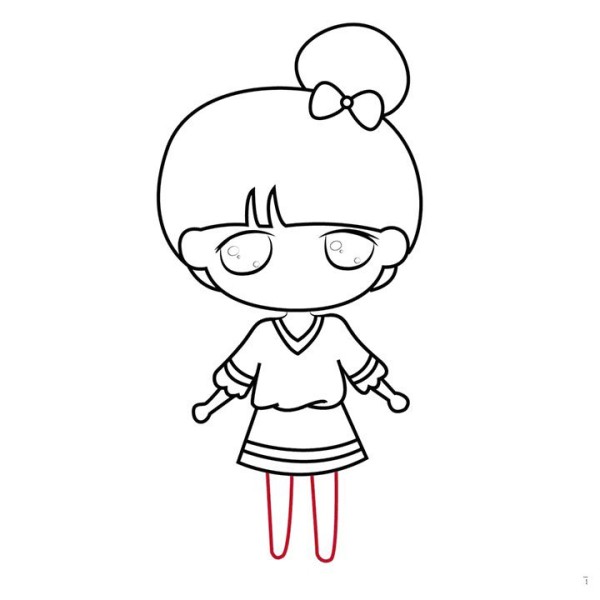 Draw cute cartoon character Meng Xiaoxi