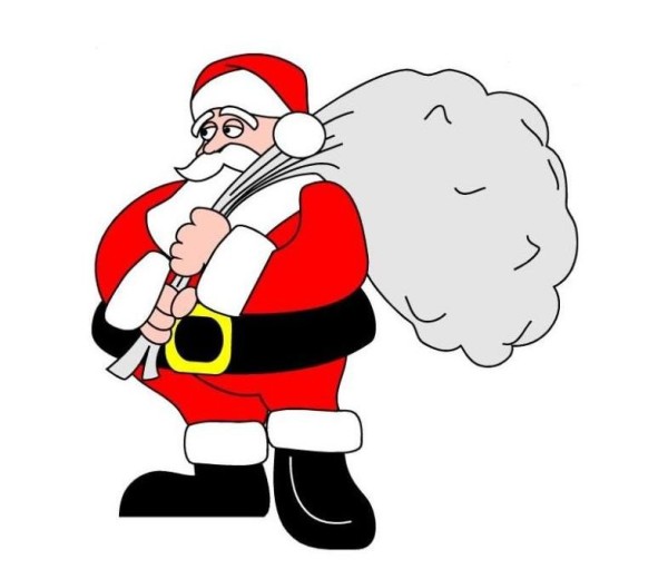 Hardworking Santa Claus