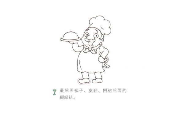 Happy chef simple drawing