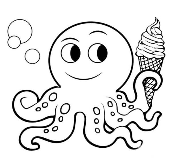 Complete collection of animal simple drawings Cartoon octopus simple drawing pictures