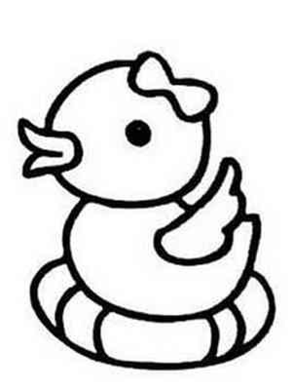 Cute little duck simple drawing