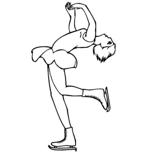 Figure skater simple drawing