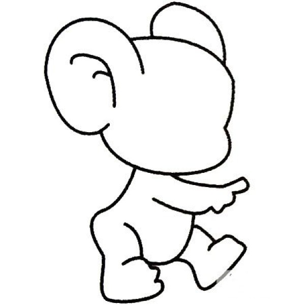 Complete collection of simple mouse drawings and drawing steps