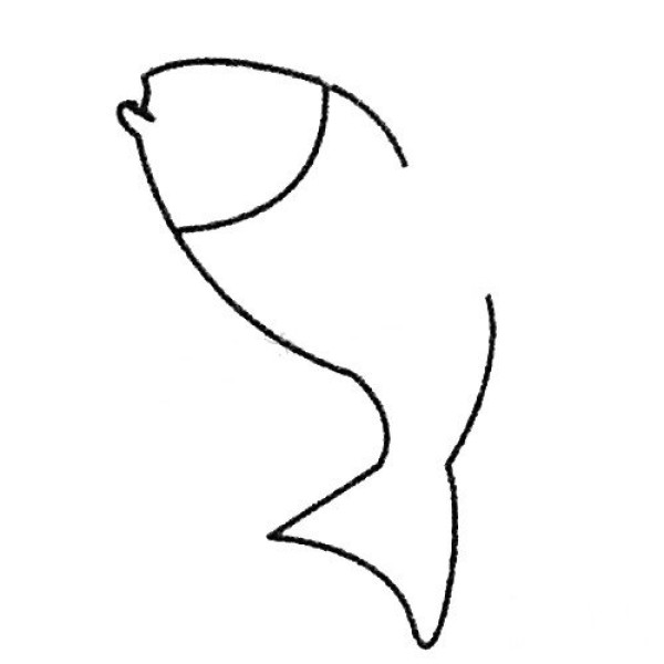 Complete collection of simple strokes of flying fish and drawing steps