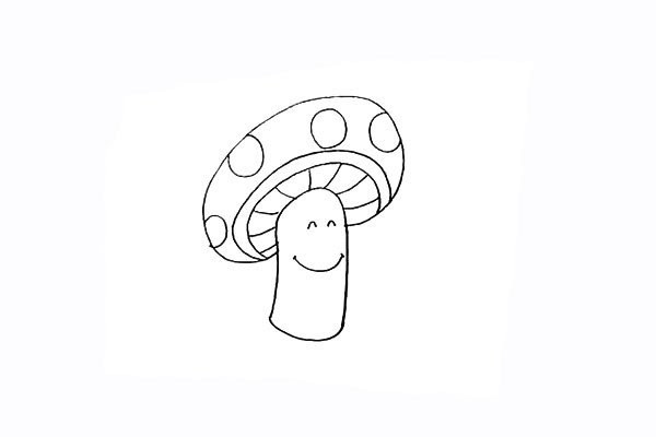 How to draw a small mushroom