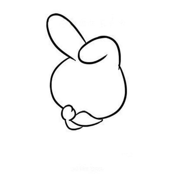 Cute cartoon rabbit simple drawing