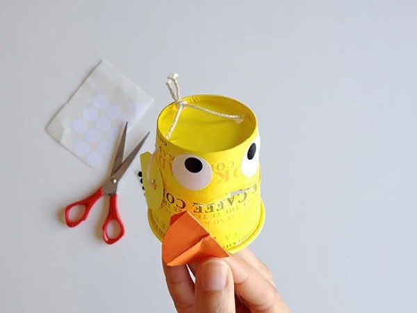 How to make duck paper cup dolls