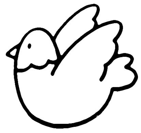 How to draw simple animal pigeons for children