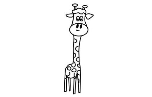 Simple drawing pictures of giraffes