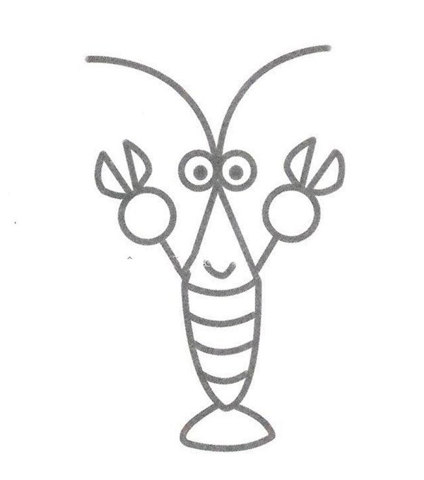 Lobster simple strokes picture