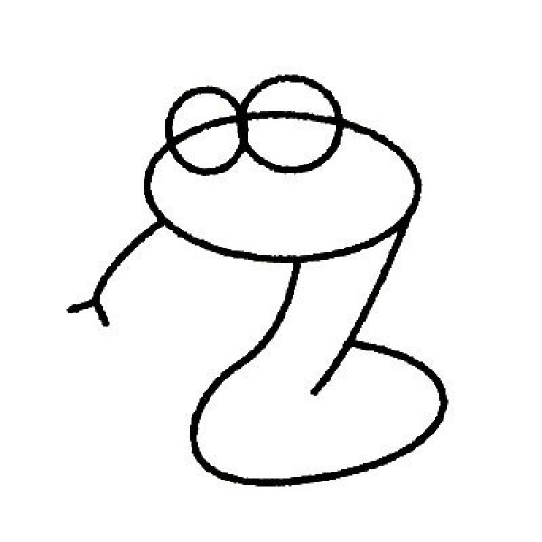 A complete collection of snake simple drawings and drawing steps