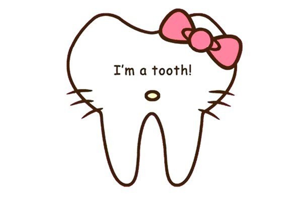 Tooth Love Day-Cartoon tooth image simple drawing picture