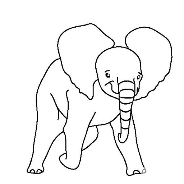 Simple drawings of animals, simple drawings of baby elephants