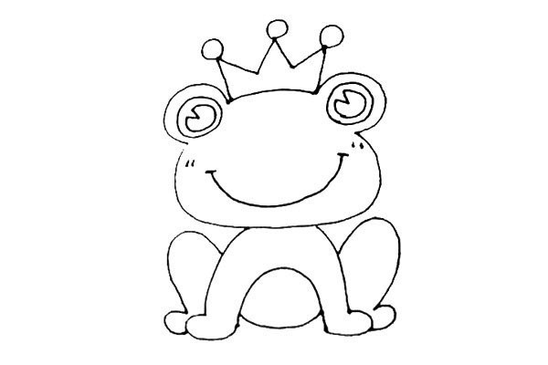 Children easily learn to draw the Frog Prince