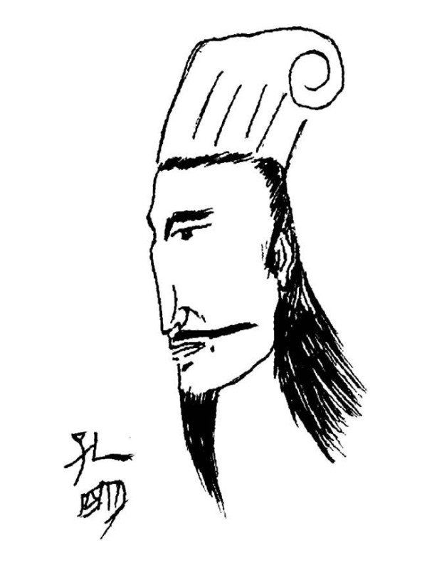 Avatars of characters in the Three Kingdoms: Zhuge Liangs avatar in simple strokes