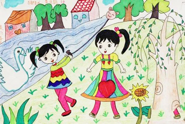 Appreciation of childrens paintings about spring