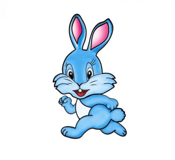 Simple drawing of rabbit in color Complete collection of simple and colorful drawings of rabbit